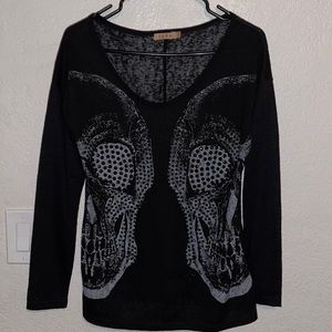 Beaded double skull